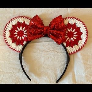 Crochet Minnie Ears with Sequin Bow